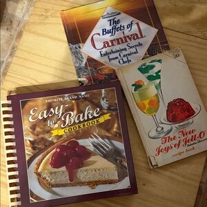 Easy-to-Bake Cookbook and two other cookbooks